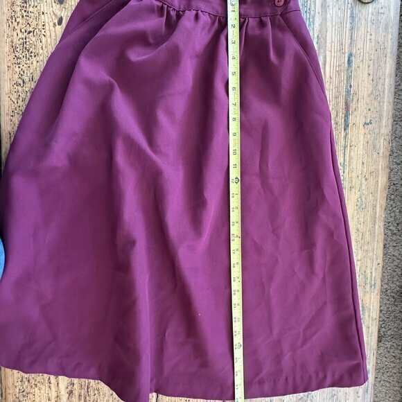 Vintage Maroon Skirt‎ - Picture 6 of 6